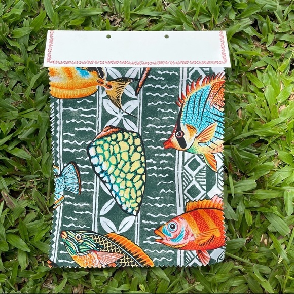 Vintage Reyn Spooner Huahine Hawaiian 2 Fabric Swatch Sample Craft Sewing - Picture 8 of 10
